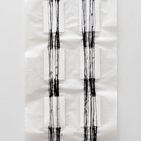 Storylines #6, ink on paper, 54' x 18', 2024