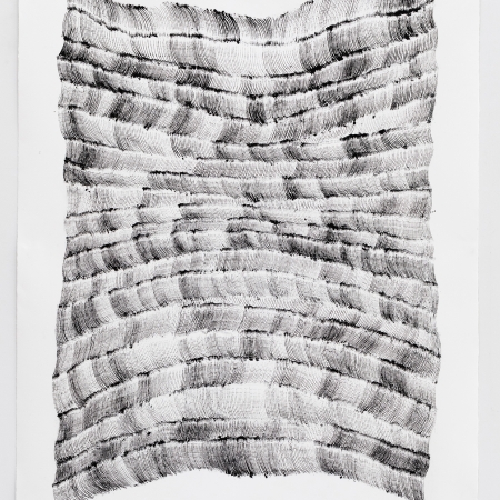 Threads #7, ink on paper, 48 x 36, 2023