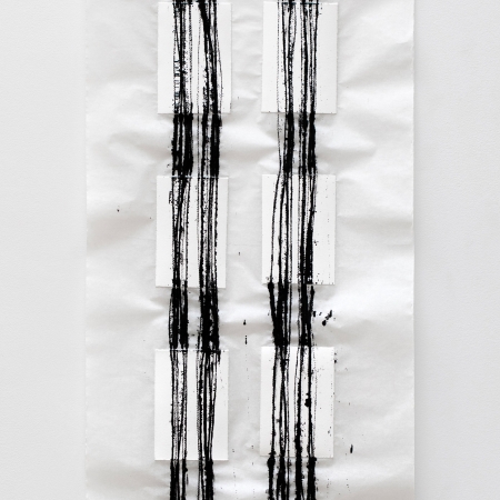 Storylines #5, ink on paper, 54' x 18', 2024